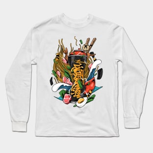 Asia Noodle Japanese Traditional Art Style Long Sleeve T-Shirt